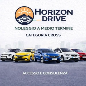 Scopri il noleggio a medio termine di Horizon Drive. Ampia scelta di auto Categoria Cross con consulenza personalizzata. La soluzione flessibile per la tua mobilità.