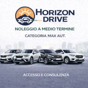 Scopri il servizio di noleggio a medio termine di Horizon Drive. Offriamo un'ampia flotta di auto categoria Max Aut. con consulenza dedicata e accesso semplificato.