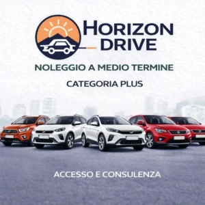 Scopri la Categoria Plus di Horizon Drive. Offriamo soluzioni flessibili di noleggio a medio termine con consulenza dedicata e un'ampia gamma di auto moderne. Prenota la tua ora!